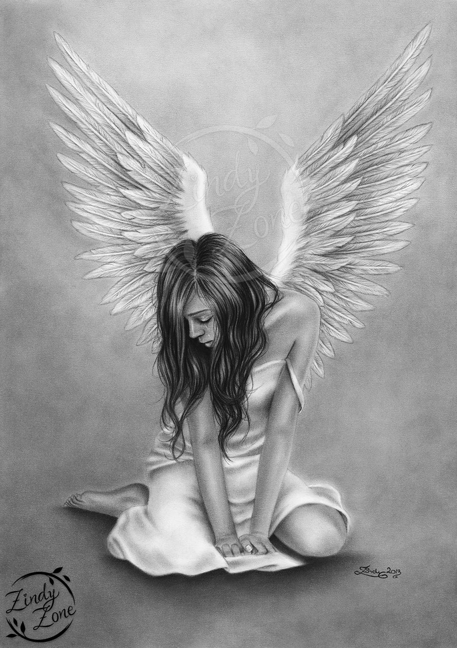 Heartbroken Angel Art Print