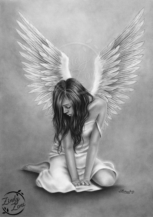 Heartbroken Angel Art Print