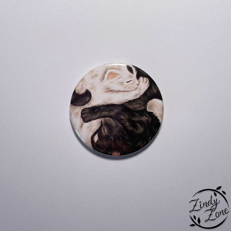 Yin Yang Cats Badge