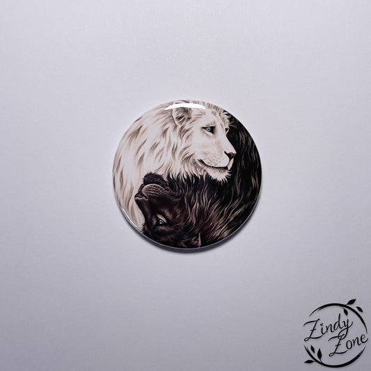 Yin Yang Lions Magnet