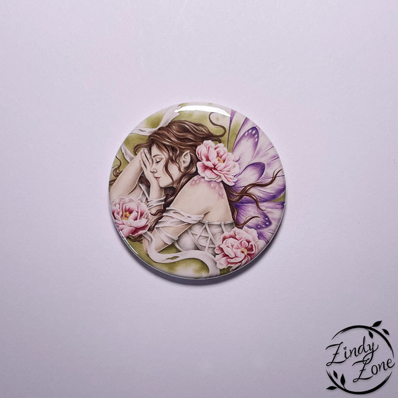 Peony Flower Fairy Magnet