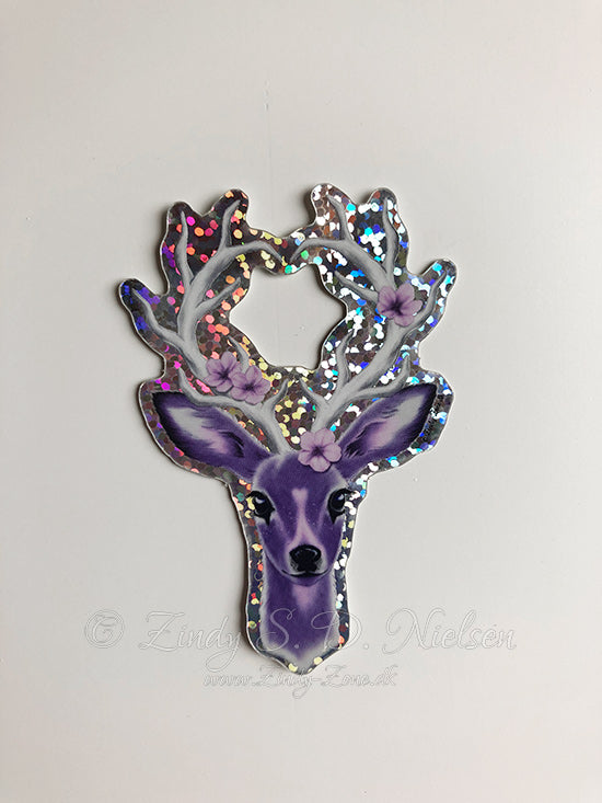 Adorable Deer Sparkly Sticker