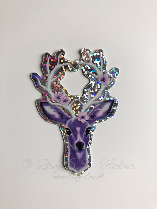 Adorable Deer Sparkly Sticker