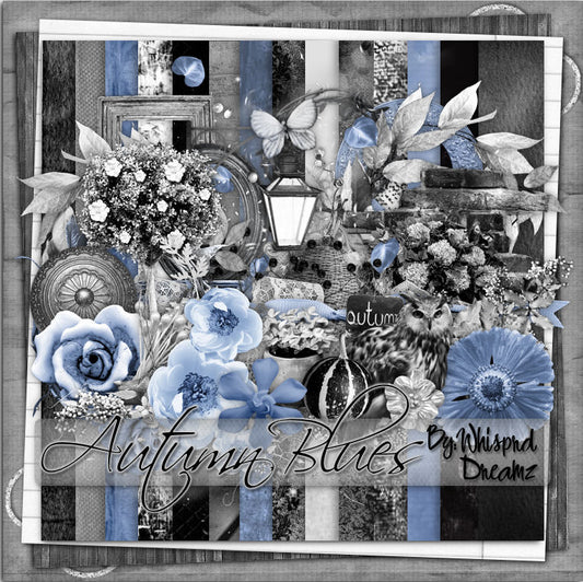 Autumn Blues Scrap Kit