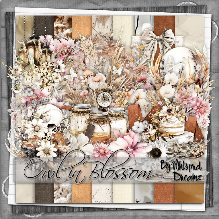 Owl in Blossom Scrap Kit